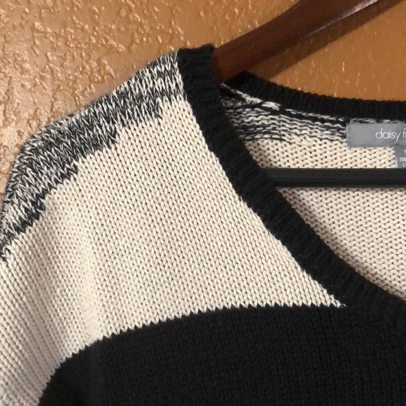 🌻Daisy Fuentes Tri-Color Cotton Sweater - Small - Picture 4 of 7